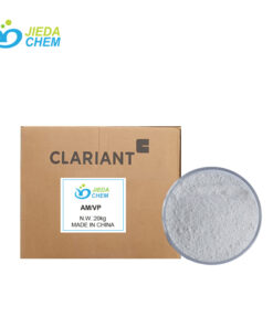 25kg carton packaging of AVC polymer next to white powder sample in a plate