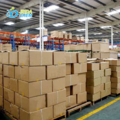 Multiple 25kg cartons of Acrylates/Beheneth-25 Methacrylate Copolymer in GMP warehouse with batch coding and moisture barrier packaging
