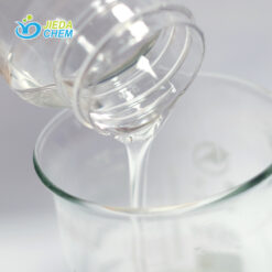 The colorless liquid Peg-20 Glyceryl Triisostearate poured out from the small bottle
