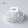 White needle-shaped Sodium Lauryl Sulfate (SLS) 92% in a glass dish, product of JIEDA CHEM, made in China