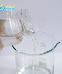 Clear liquid Propylene Glycol poured from a small bottle