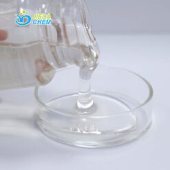 Pour the transparent liquid Diglycerol from a small bottle into a small bowl