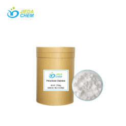 25kg neutral drum Piroctone Olamine, with white powder Piroctone Olamine beside it