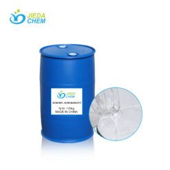 170kg blue drum Isononyl Isononanoate, next to it is the transparent liquid Isononyl Isononanoate in small bottles being poured into beakers