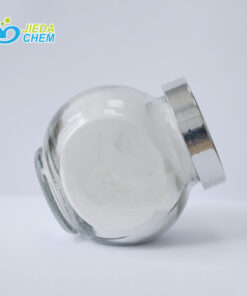 Clear sample jar of Modified Corn Starch powder with sealed lid