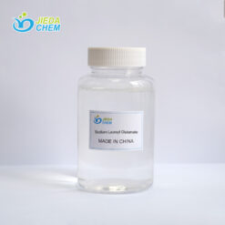 The transparent liquid Sodium lauroyl glutamate contained in a small bottle