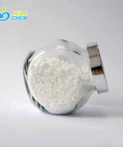 The white powder Sodium lauroyl glutamate in a small jar