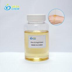 Yellow liquid Olive Oil Peg-8 Esters in small bottles