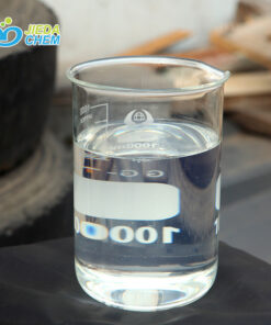 The transparent liquid methyl salicylate contained in a beaker