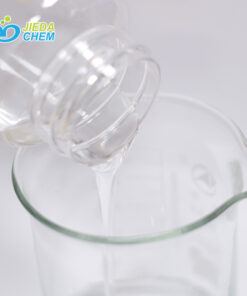 The transparent liquid Glycerin poured from a small bottle