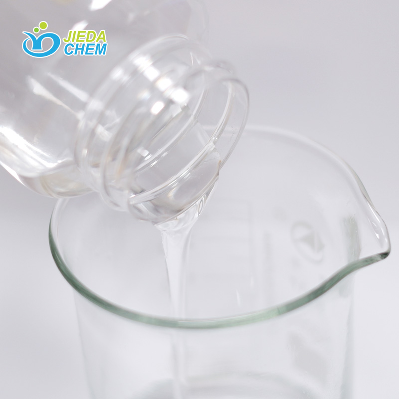 The transparent liquid Glycerin poured from a small bottle