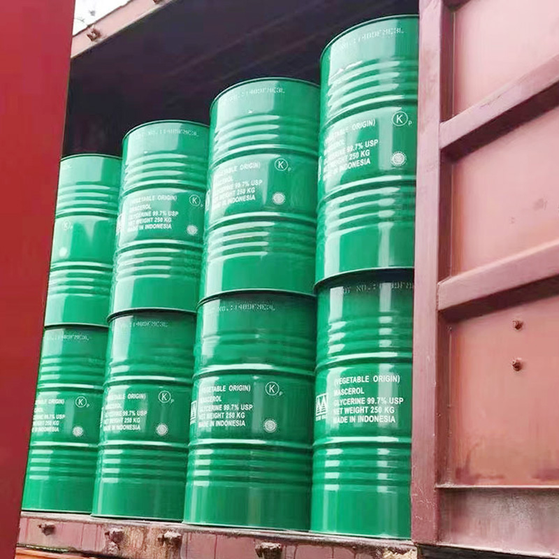 Glycerin loaded into containers