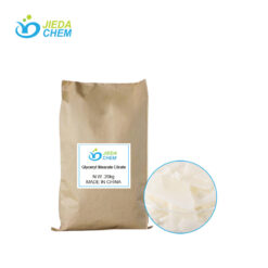 20kg neutral bagged Glyceryl Stearate Citrate, with Light yellow flaky solid Glyceryl Stearate Citrate beside it