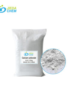 25kg white bagged calcium carbonate, with white powder calcium carbonate beside it