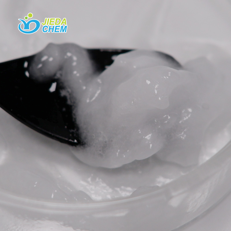 Close-up of white translucent Caprylyl Glycol cream base