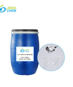 200kg blue drum Cetyl PEG/PPG-10/1 Dimethicone, with colorless liquid Cetyl PEG/PPG-10/1 Dimethicone beside it
