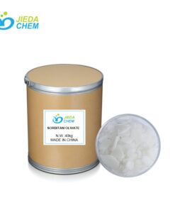 40kg neutral drum Cetearyl Glucoside/Sorbitan Olivate, next to White Flake Cetearyl Glucoside/Sorbitan Olivate