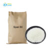 Jieda brand Span 60 packaging: brown sack and white granular sample in a black dish