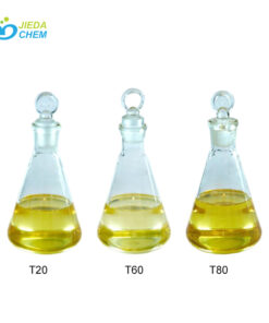 Tween (Polysorbate) 20, 60, 80 samples in glass bottles (yellow liquid), labeled T20/T60/T80 by JIEDA CHEM